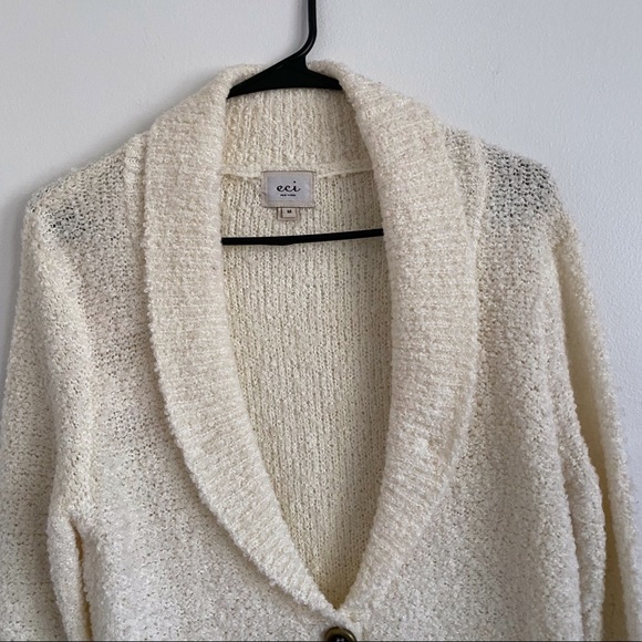 eci Teddy Cardigan Blazer Sweater SZ M (fits like a small) - Picture 5 of 9